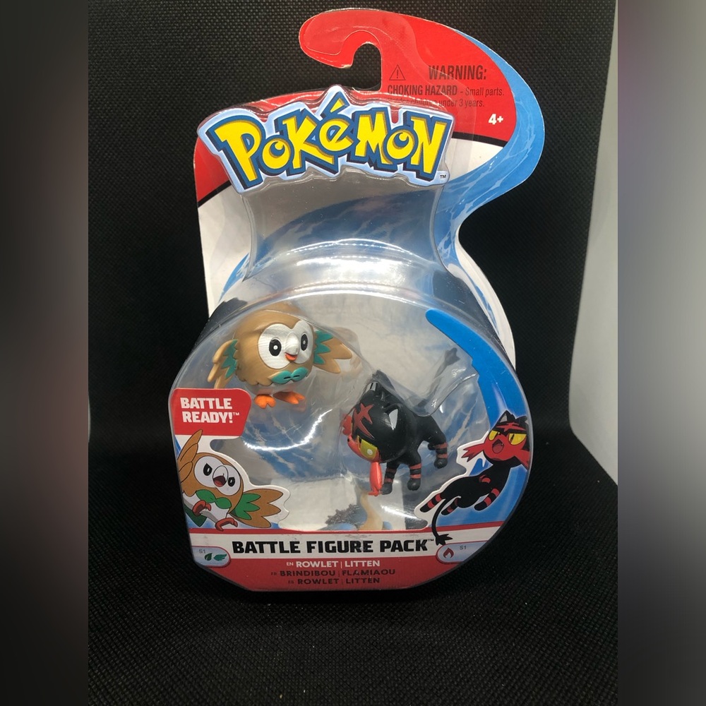 Pokemon Battle Figure Pack - Rowlet and Litten